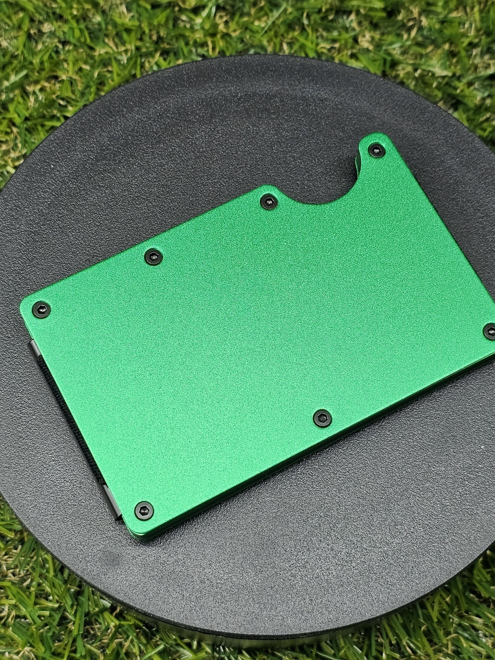 Slim Aluminium Card Holder - Green
